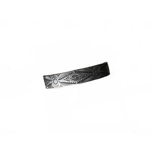 Engraved Silver Tone Cuff Bracelet
